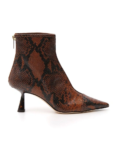 Shop Jimmy Choo Kix 65 Ankle Boots In Brown