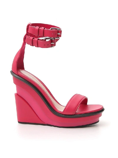 Shop Alexander Mcqueen Platform Wedge Sandals In Pink