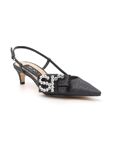 Shop Sergio Rossi Sr Icona 45 Slingback Pumps In Black