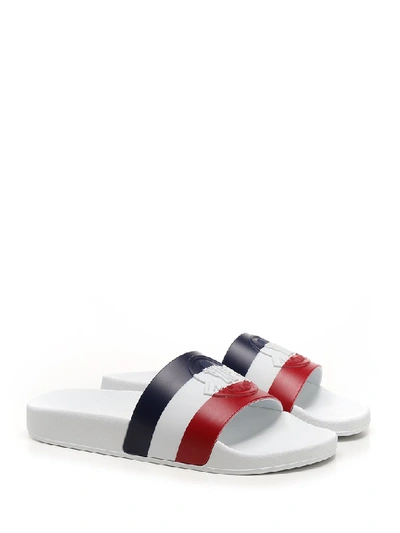 Shop Moncler Jeanne Slides In White