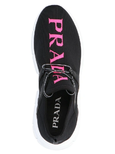 Shop Prada Xy Knit Sneakers In Multi