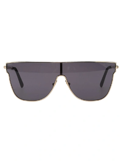 Shop Retrosuperfuture Shield Sunglasses In Black