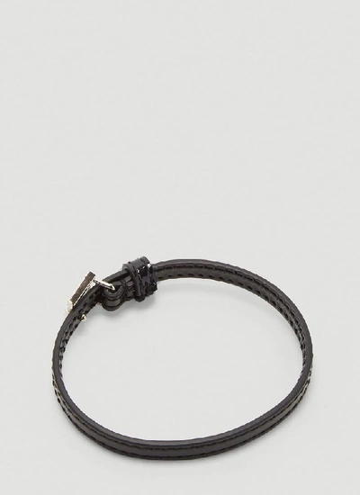 Shop Gucci Square G Bracelet In Black