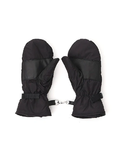Shop Prada Buckled Gloves In Black