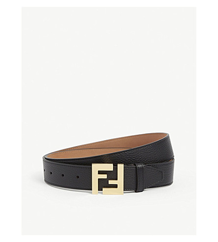 black and gold fendi belt