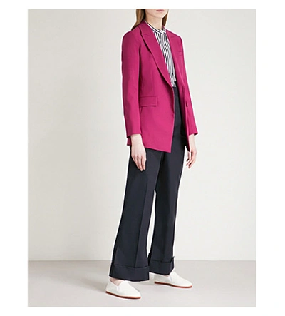 Shop Theory Etiennette Stretch-wool Blazer In Electric Pink