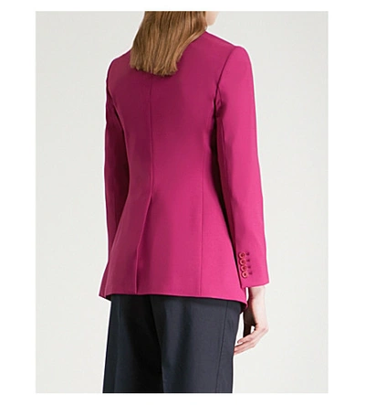 Shop Theory Etiennette Stretch-wool Blazer In Electric Pink