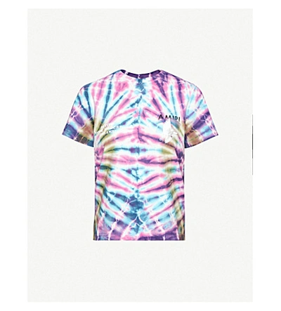 Shop Amiri Rainbow Dove Tie-dye Cotton-jersey T-shirt In Multi