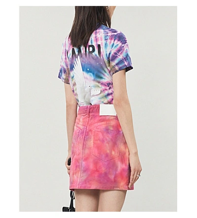 Shop Amiri Rainbow Dove Tie-dye Cotton-jersey T-shirt In Multi