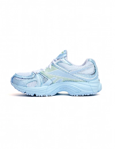 Shop Vetements Light Blue Spike Runner 200 Sneakers In White