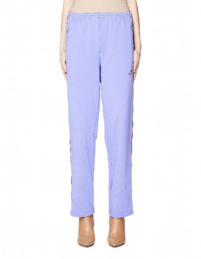 Shop Balenciaga Purple Track Pants