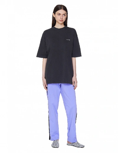 Shop Balenciaga Purple Track Pants