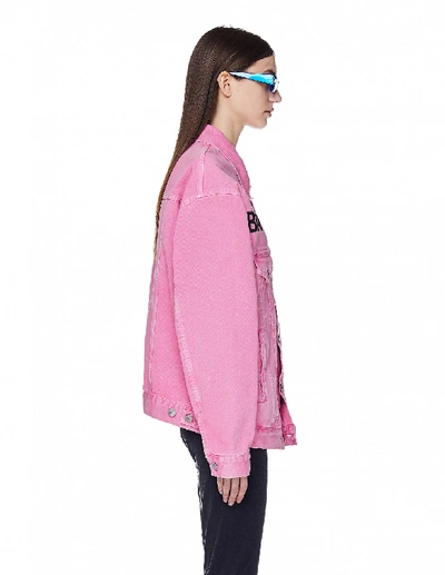 Balenciaga Pink Denim Jacket | ModeSens