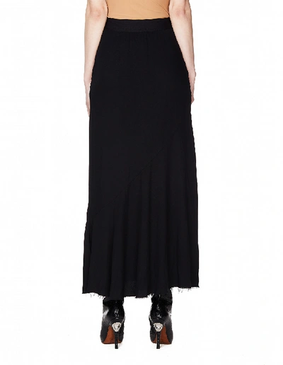 Shop Ann Demeulemeester Black Maxi Skirt