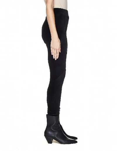 Shop Leon Emanuel Blanck Black Velvet Deconstructed Leggings