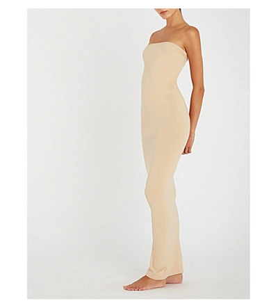Shop Wolford Fatal Seamless Stretch-jersey Dress In Toasted Almond