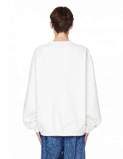 Shop Maison Margiela White Cotton Sweatshirt