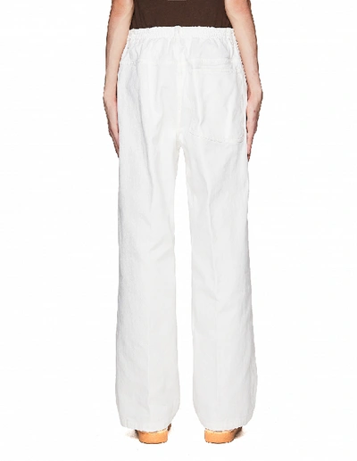 Shop Maison Margiela White Cotton Wide Leg Jeans