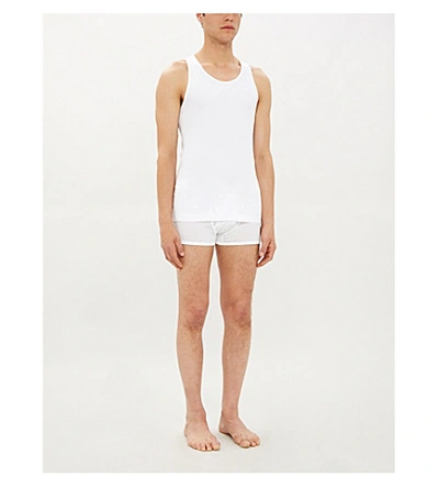 Shop Calvin Klein Pack Of Two Cotton Classics Cotton Tank Top In White