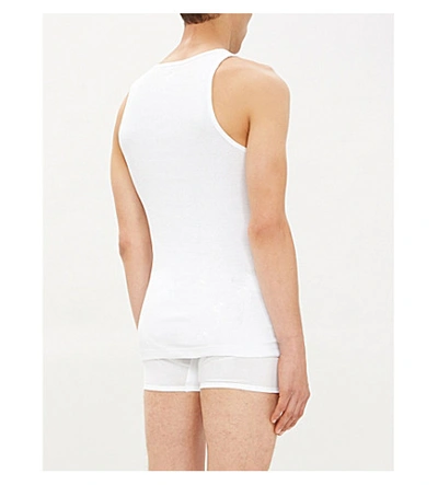 Shop Calvin Klein Pack Of Two Cotton Classics Cotton Tank Top In White