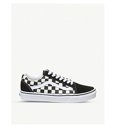 Shop Vans Old Skool Check Trainers In Black White Primary Chec