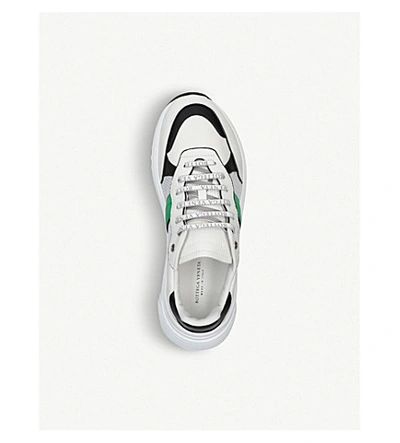 Shop Bottega Veneta Speedster Leather And Mesh Trainers In White/comb