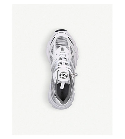 Shop Axel Arigato Mens White Marathon Runner Mesh And Leather Trainers