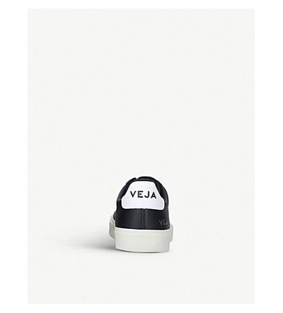 Shop Veja Campo Chromefree Leather Low-top Trainers In Blk/white