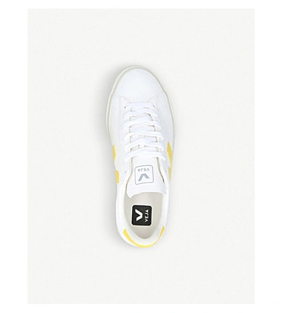 Shop Veja Women's Campo Chromefree Leather Low-top Trainers In White/oth