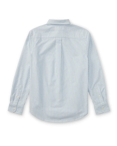 Polo Ralph Lauren Boy's Cotton Oxford Stripe Sport Shirt In Blue Pattern