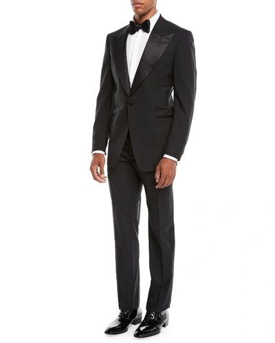 Shop Tom Ford Men's Satin Peak-lapel Two-piece Tuxedo Suit