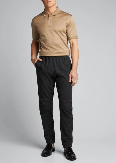 Shop Bottega Veneta Men's Pull-on Track Pants In Black