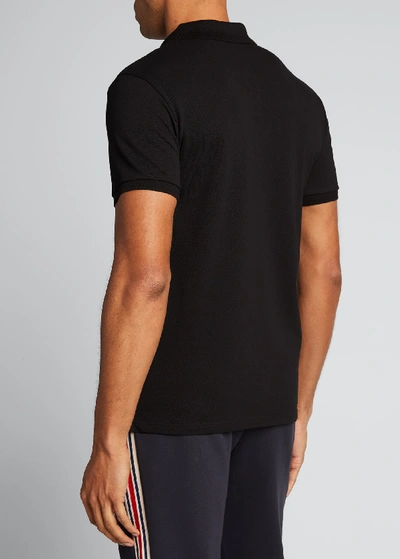 Shop Moncler Men's Logo-patch Polo Shirt In Black