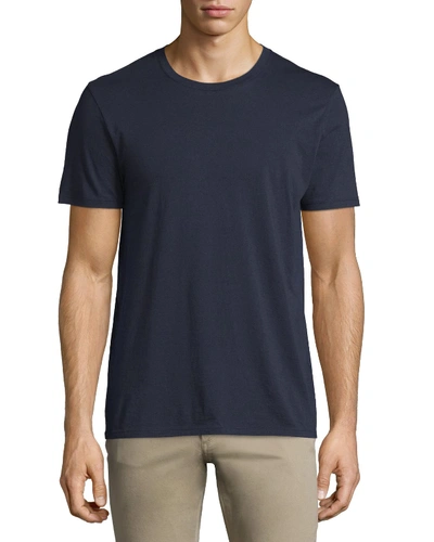 Shop Vince Men's Short-sleeve Pima Crewneck Jersey T-shirt, Black In Coastal