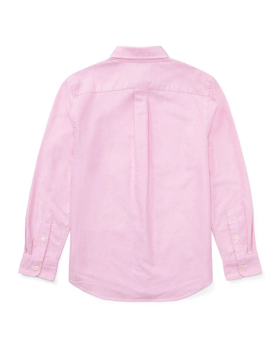 Shop Ralph Lauren Cotton Oxford Sport Shirt In Pink