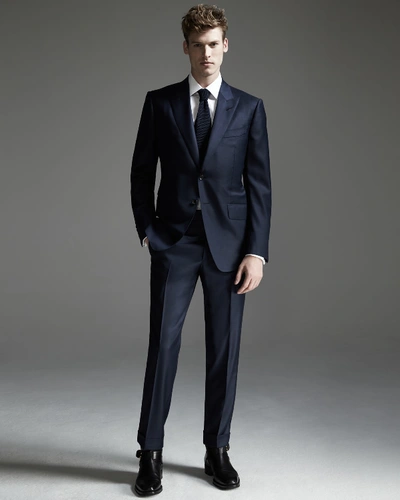 Tom Ford Solid Button-down Dress Shirt In White