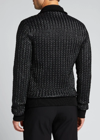 Shop Dolce & Gabbana Men's Quilted Nylon Zip-front Bomber Jacket In Black