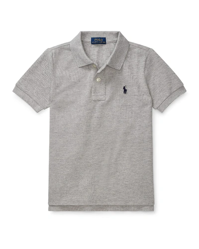 Polo Ralph Lauren Short-sleeve Logo Embroidery Polo Shirt In Gray