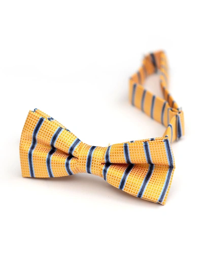 Shop Appaman Boy's Check & Stripes Bow Tie In Yellow