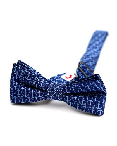 Shop Appaman Boy's Anchor Bow Tie In Blue