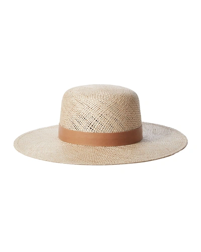 Shop Janessa Leone Kerry Straw Fedora Hat In Natural