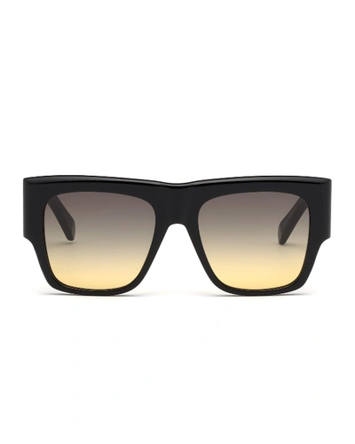 Shop Celine Square Chunky Gradient Sunglasses In Black