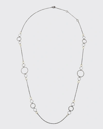 Shop Armenta Old World Long Alternating Link-chain Necklace In Gold