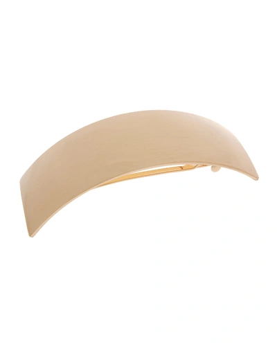 Shop L Erickson Brushed Metal Volume Barrette In Gold