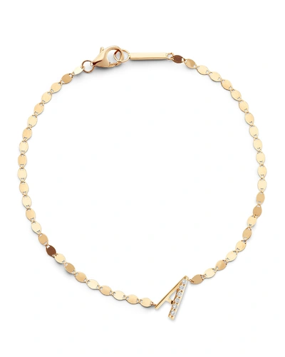 Shop Lana 14k Diamond Initial Bracelet. In Gold