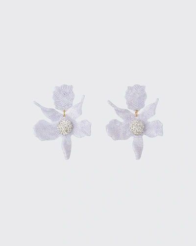 Shop Lele Sadoughi Lily Stud Earrings W/ Crystals In White