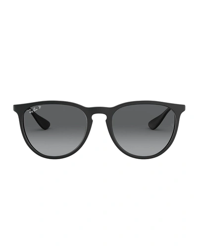Ray Ban Ray-ban Erika 54mm Gradient Round Sunglasses In Black