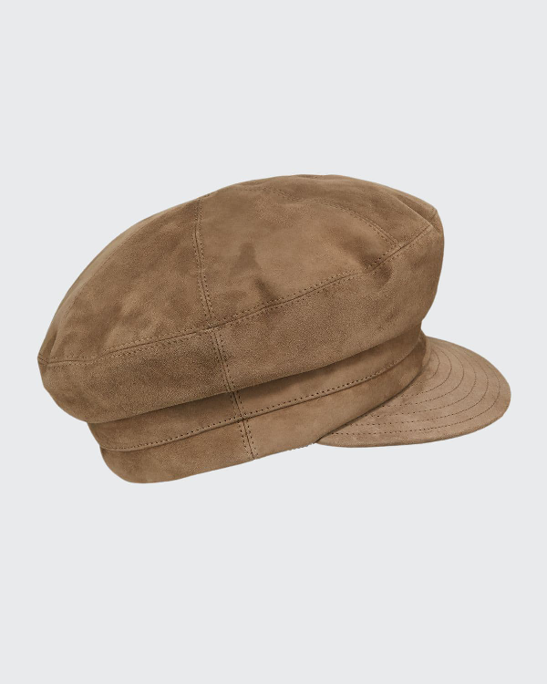 suede newsboy cap