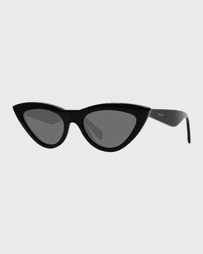 Shop Celine Cat-eye Acetate Sunglasses In Black