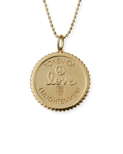 Shop Sydney Evan 14k Buddha Coin Pendant Necklace With Diamonds In Gold